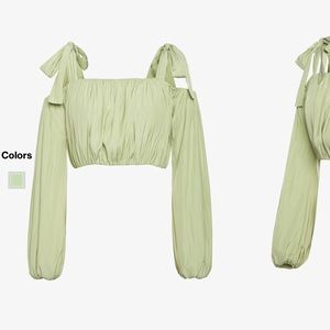 Lani the label off the sleeve crop top